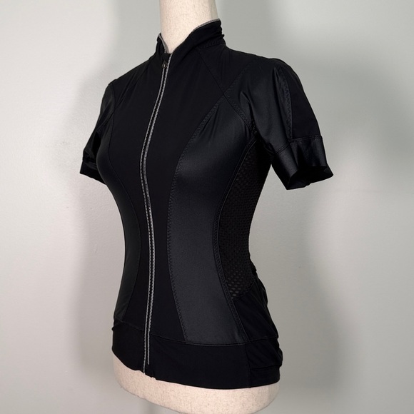 Lululemon Paceline Black Zip Front Cycling Jersey - Picture 2 of 5